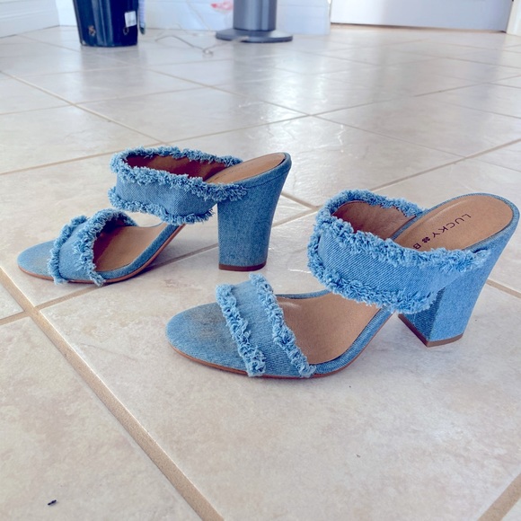 Lucky Brand Jean Heels - Picture 1 of 5